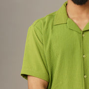 Green Classic Cuban Shoulder Shirt – Effortless Style, Unmatched Comfort