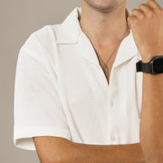 White Classic Cuban Shoulder Shirt – Effortless Style, Unmatched Comfort